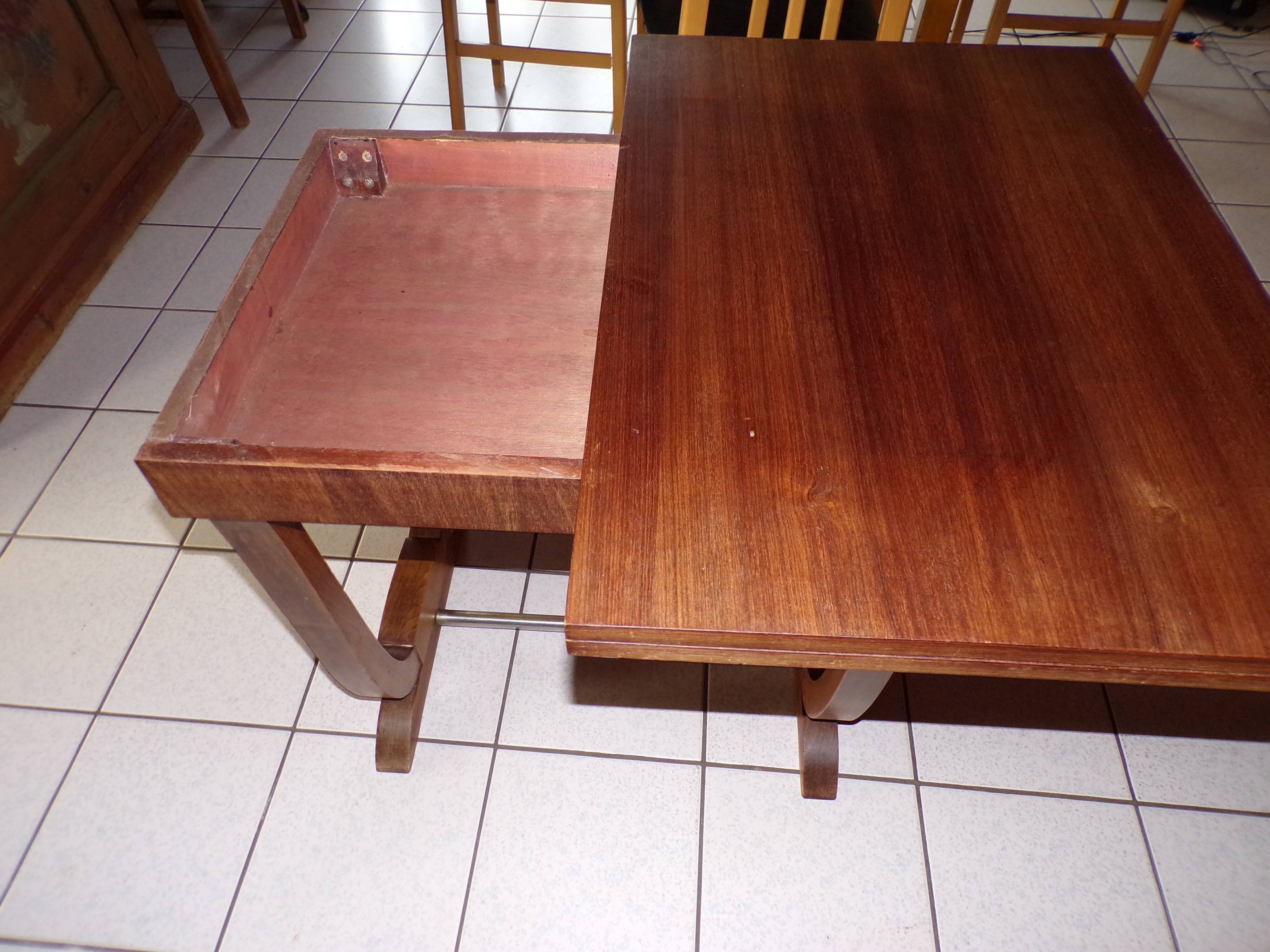 Art deco 1930s pine table