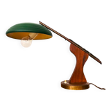Lampe de bureau en bois, milieu XXème