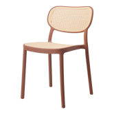 Colorful retro canework look chair