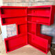Red metal wardrobe Atran by Ikea