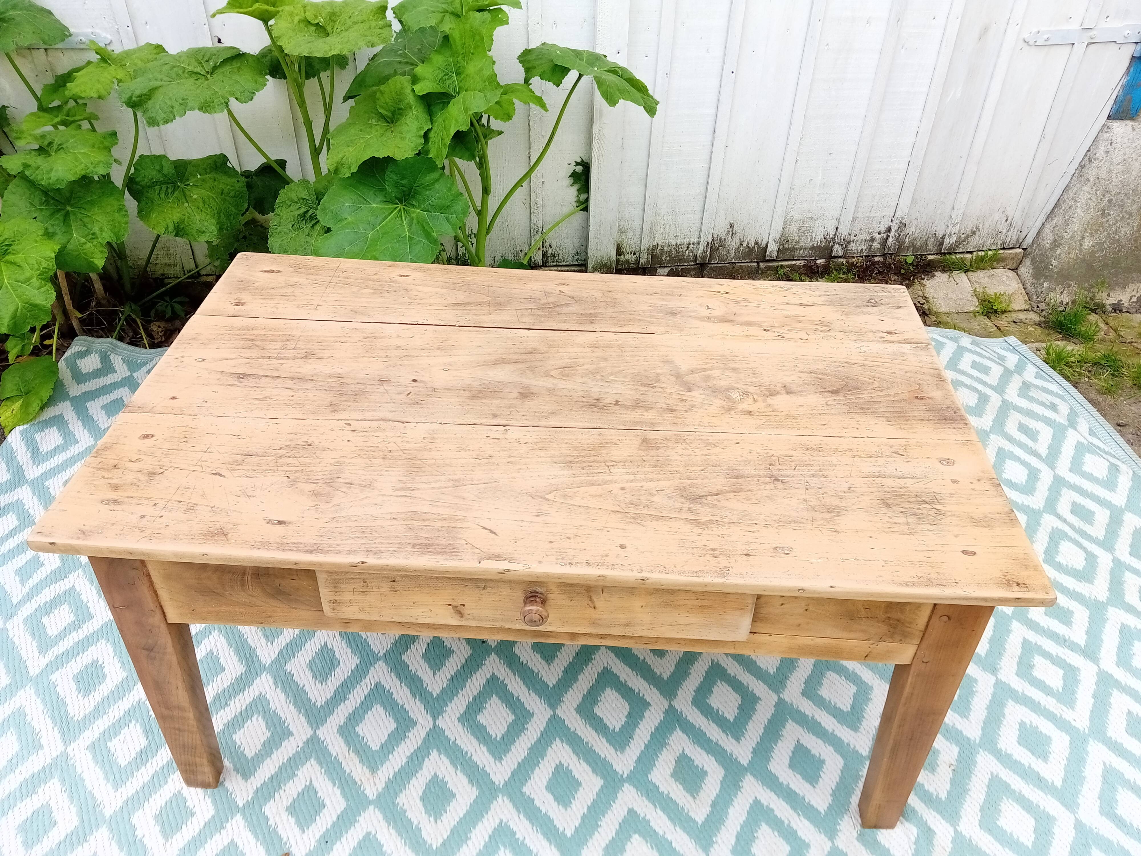 Antique wooden coffee table