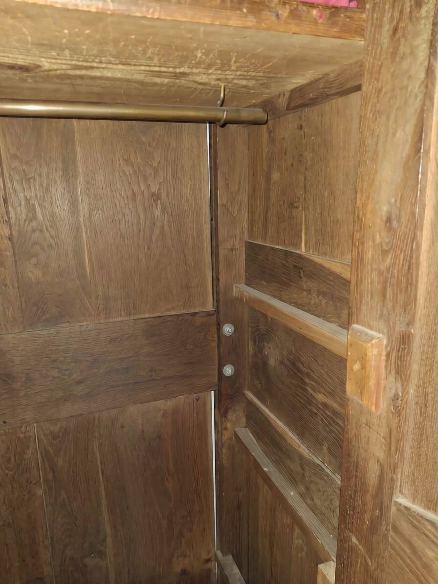 Antique solid walnut wardrobe