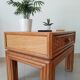 Vintage side table in bamboo and rattan from the 1970s.