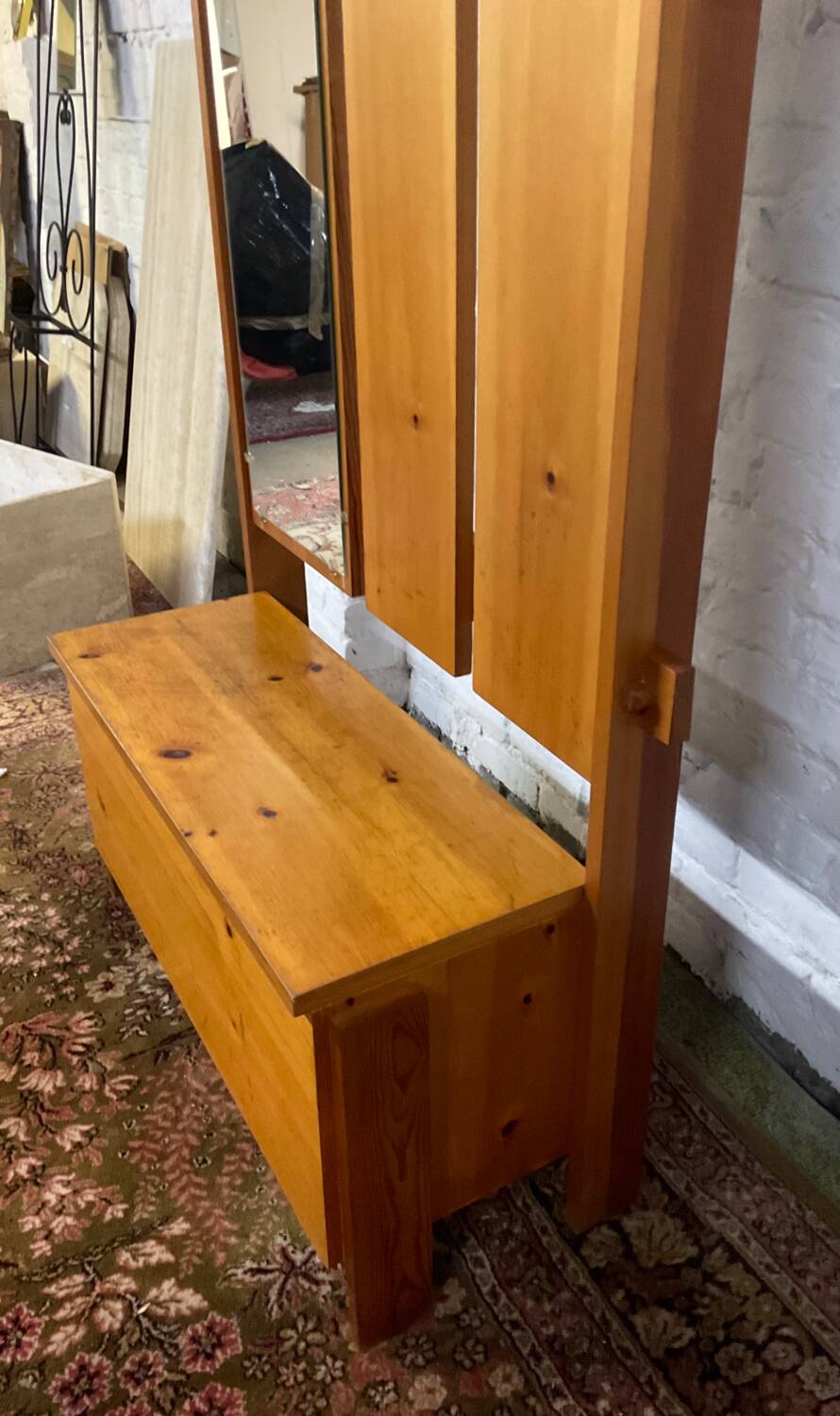 Vintage solid pine wardrobe