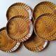 6 assiettes en barbotine des ateliers d'art du Revernay France