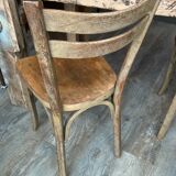 Set of 4 antique bistro chairs