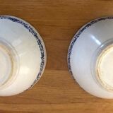 Lot 2 antique bowls blue frieze décor
