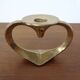 Brutalist Heart-Shaped Bronze Candlestick by Michael Harjes, 1960s