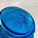 Blue glass bottle from Empoli, Italy