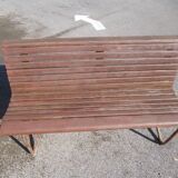 Barge bench in wood and iron