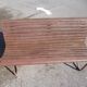 Wood and iron barge bench