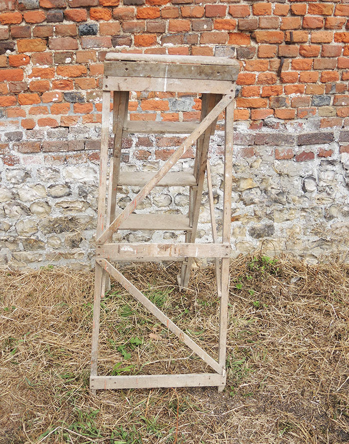 Former light wood painter's stepladder