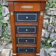 Small empire style solid mahogany writing chest of drawers