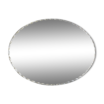 Miroir ovale biseauté 57x39cm