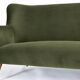 Vintage 1960s olive green velvet canapé – faithful replica, entirely