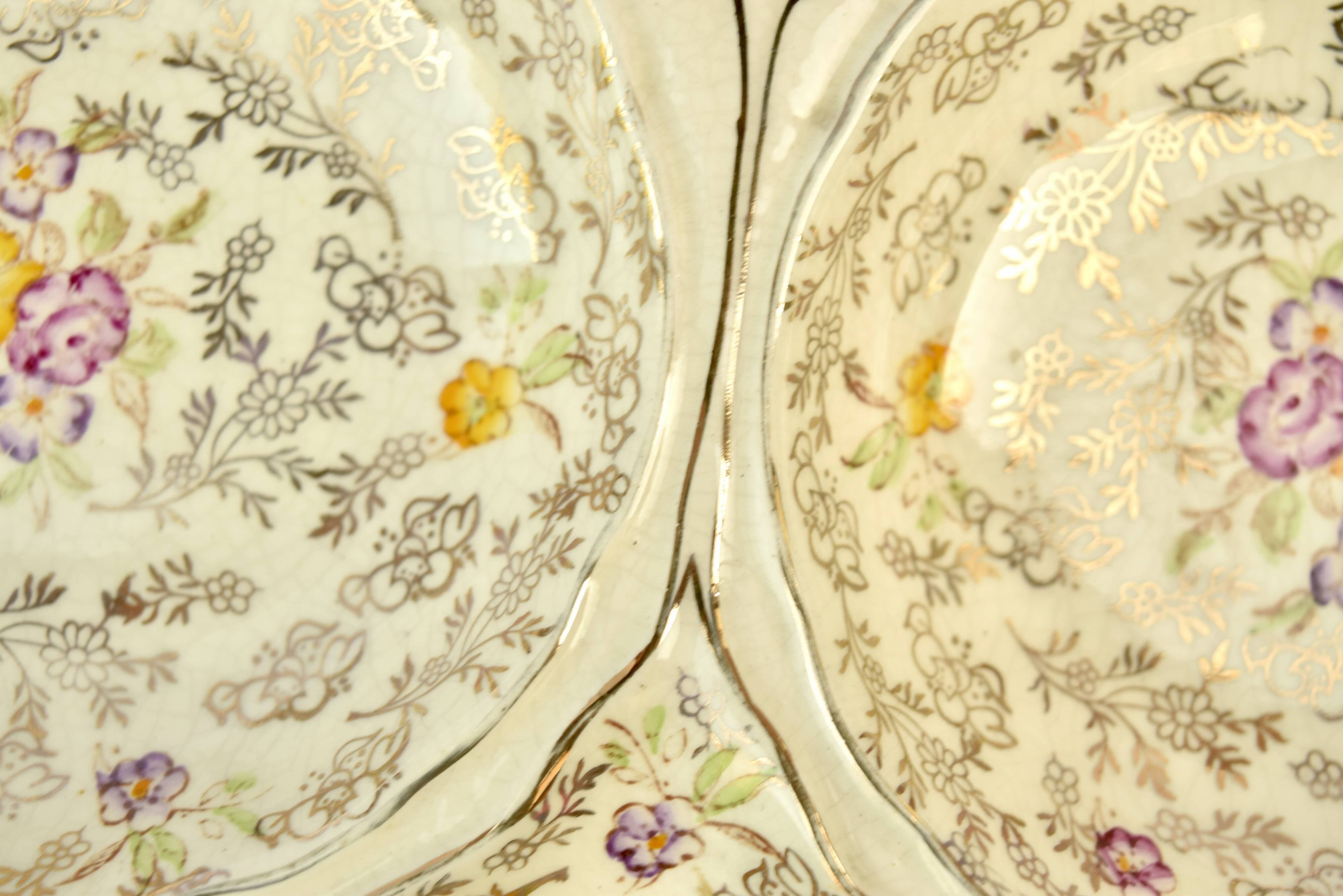 Vintage porcelain zakouski display James Kent Ltd - Longton - Made in England