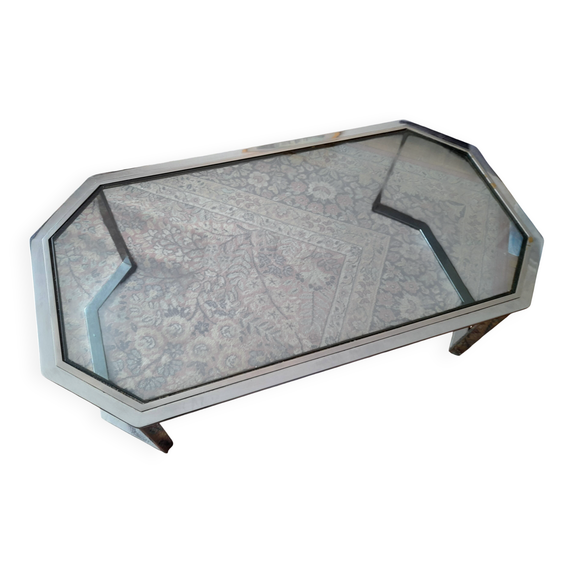 Octagonal coffee table, design by romeo rega, 1970.