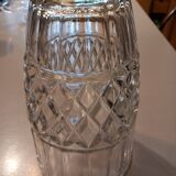 Vase en verre ciselé transparent