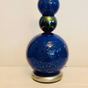 Vintage blue and gold blown glass lamp from the 80s/90s