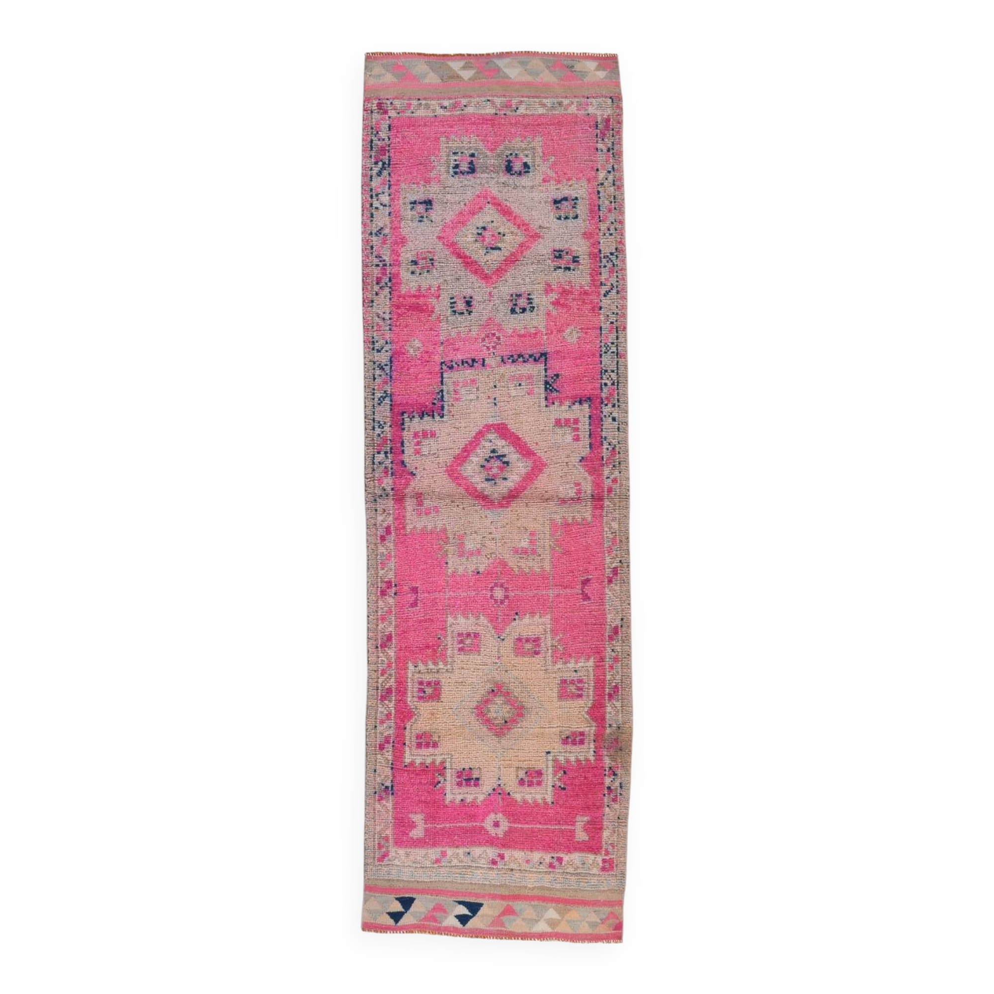 Soft Pink Vintage Runner Rug, 91x304Cm
