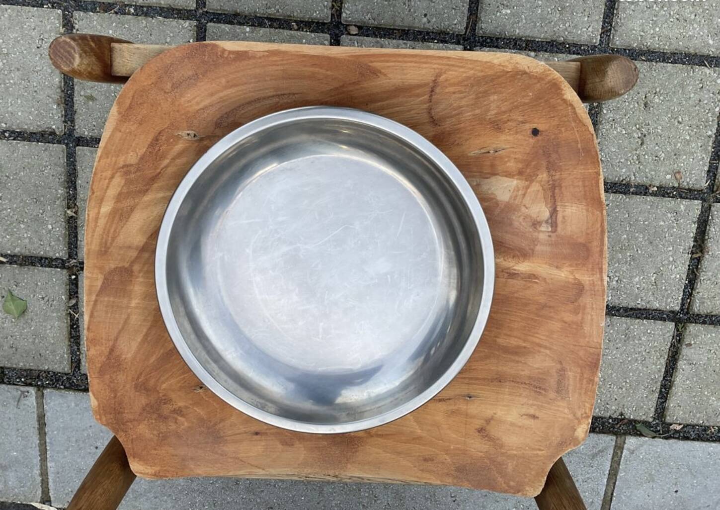 Table art round plate Jean COUZON silversmith 33 cm