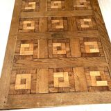 Louis XV style table in solid wood with marquetry – with extensions