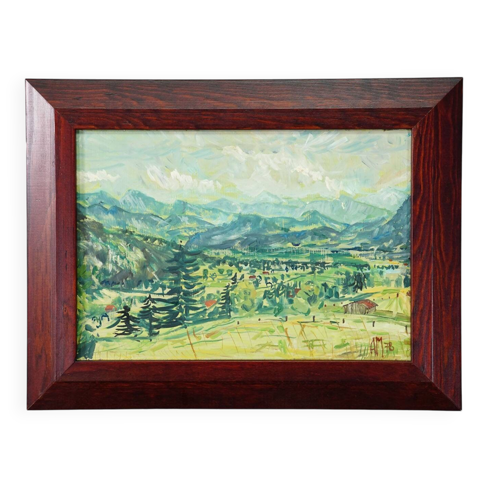 Bad Tölz, Gaißach, 1978 – Oil painting by Alexander Michael