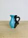 Two-tone ceramic vase from the 50s, blue and black, vintage