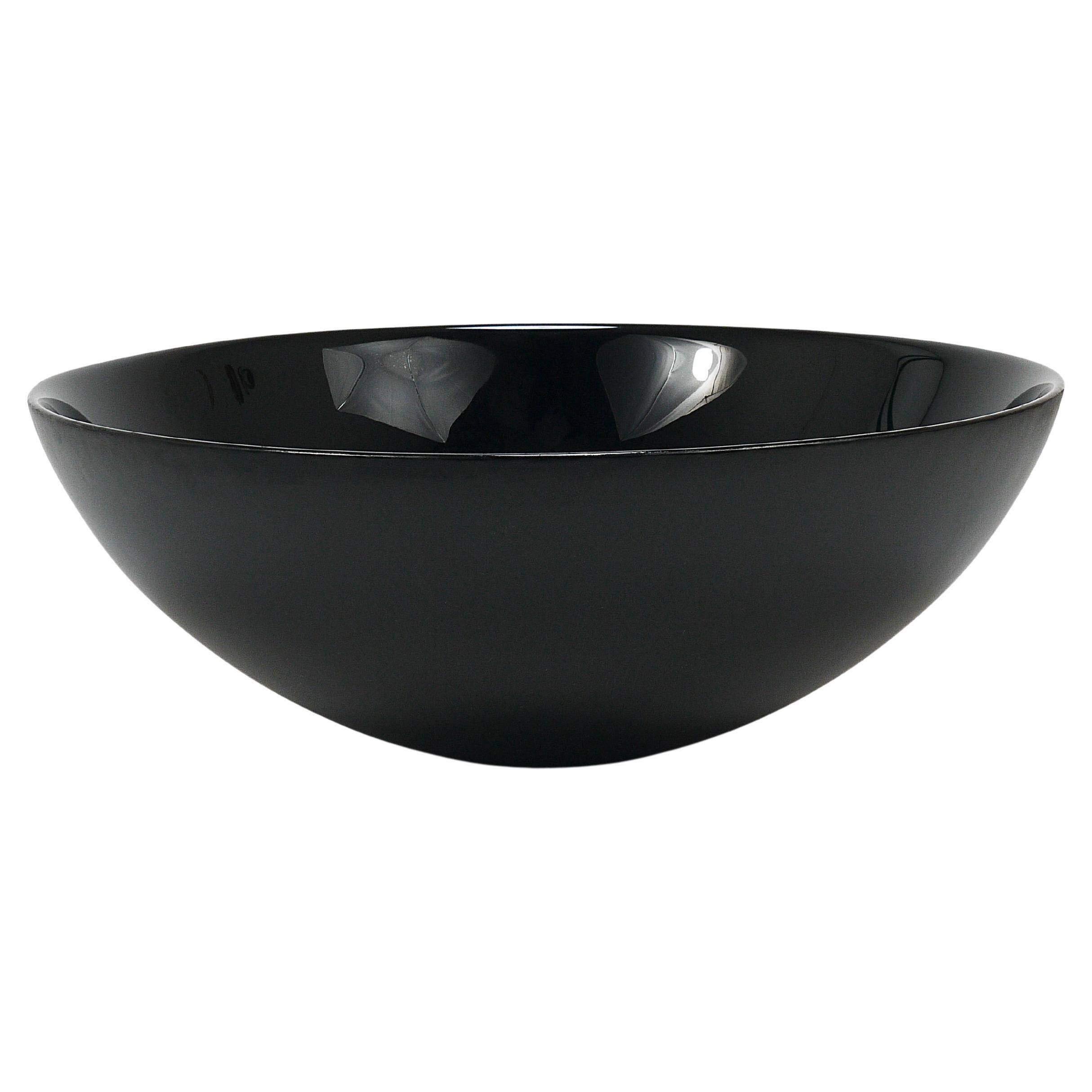 Grand Bol Centre Noir Riedel x Mesa Design, Post-Modernism Italy, 1980
