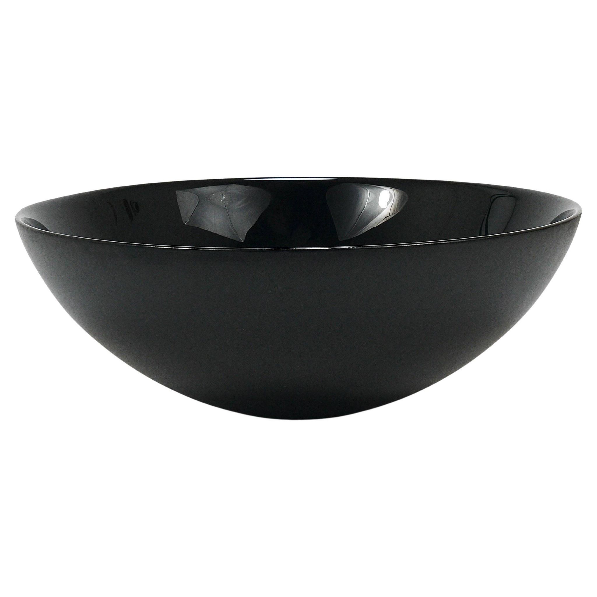 Grand Bol Centre Noir Riedel x Mesa Design, Post-Modernisme Italie, 1980