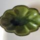 Ribbed dish in green glazed stoneware Dieulefit Poet Laval 1950