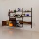 Hansen and Guldborg rosewood wall unit with a desk, Denmark 1960s