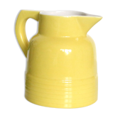 Water pitcher yellow ceramic, 1960s vintage French