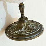 Shell chalice Old natural holy water stoup on bronze foot 19th century empty pockets cabinet of curiosities