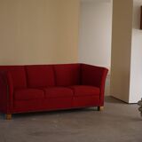 Art Deco three-seater canapé by a Danish cabinetmaker, Flemming Lassen style, 1940s.