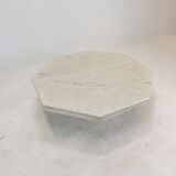 Italian Marble Octagon Coffee Table, 1980's