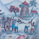 Lithographie sur papier, originale et signée de martine cotten