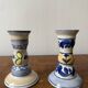 Pair of ceramic candlesticks