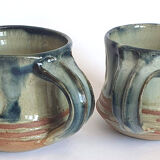 Duo de tasses en grès de Puisaye