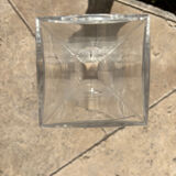 LALIQUE Vase France "Floréal" Satin and Clear Crystal — Signed