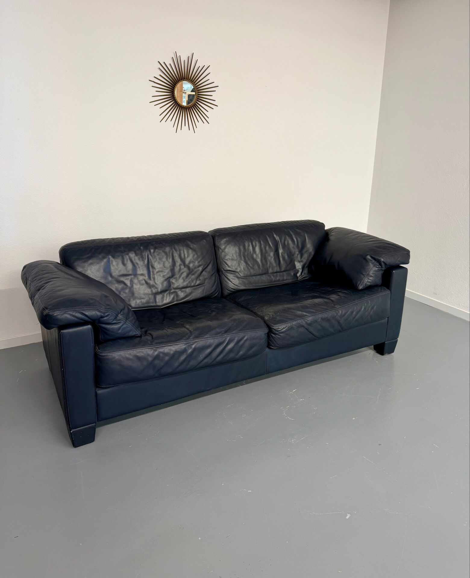 Canapé 3 places design de sede cuir épais modèle ds-17 vintage an80