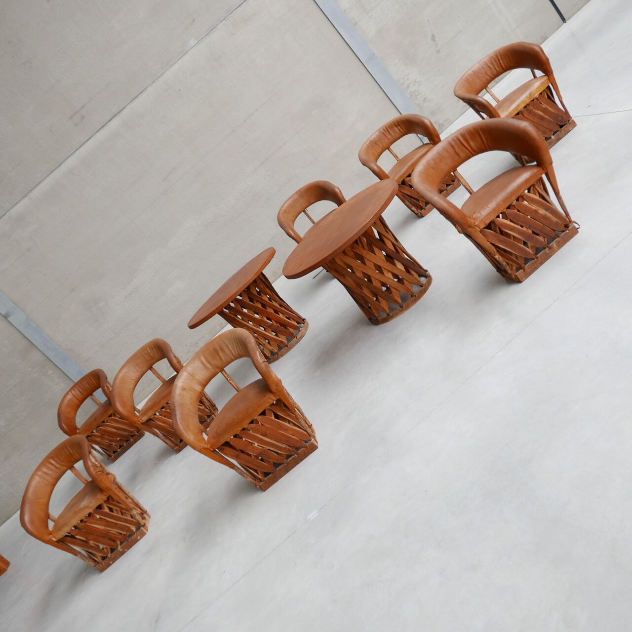 Set of Mid-Century Art Populaire Dining Chair and Table Set