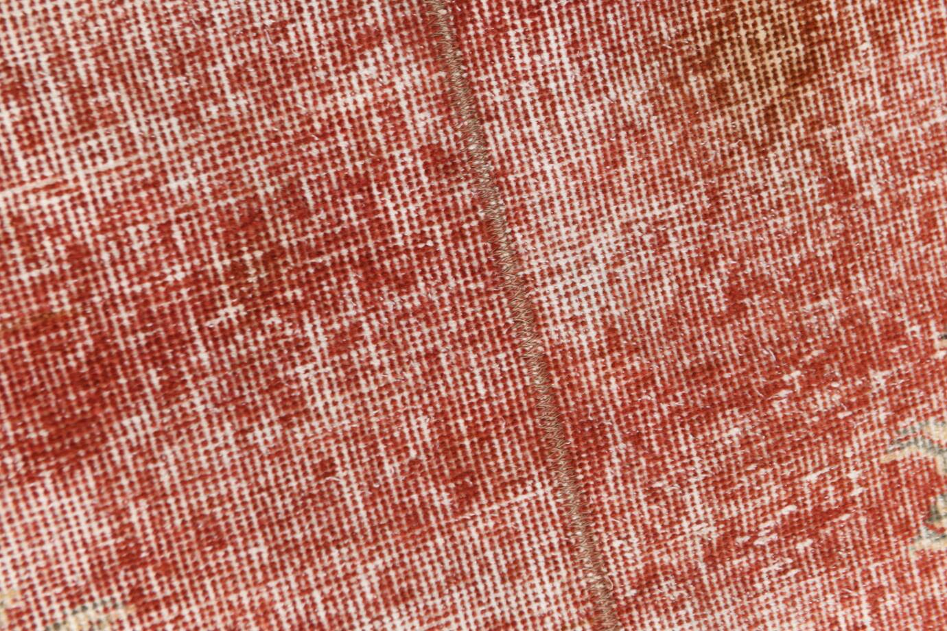 4x7 Red & Cream Vintage Area Rug 126x236Cm SK 17738