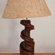 Handmade lamp in turned wood
