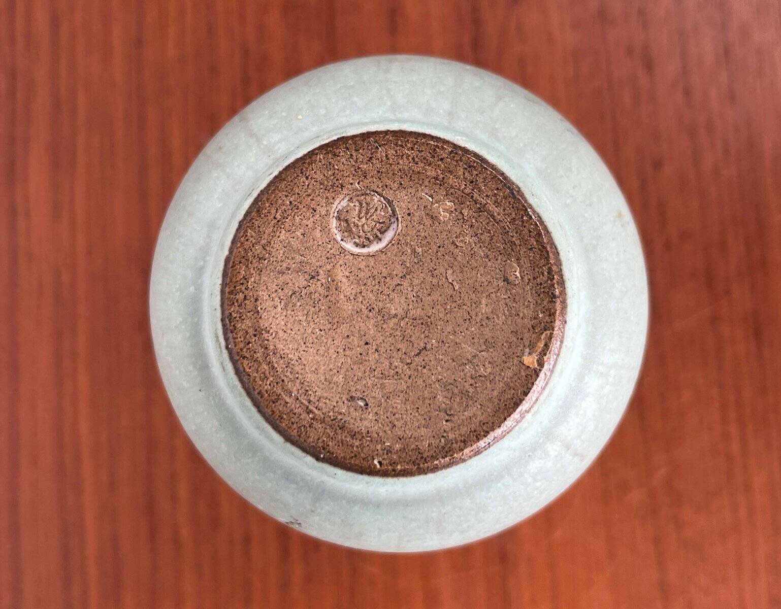 Minimalist vase from a modern German workshop from the mid-century by Walter Gebauer, 1960s.