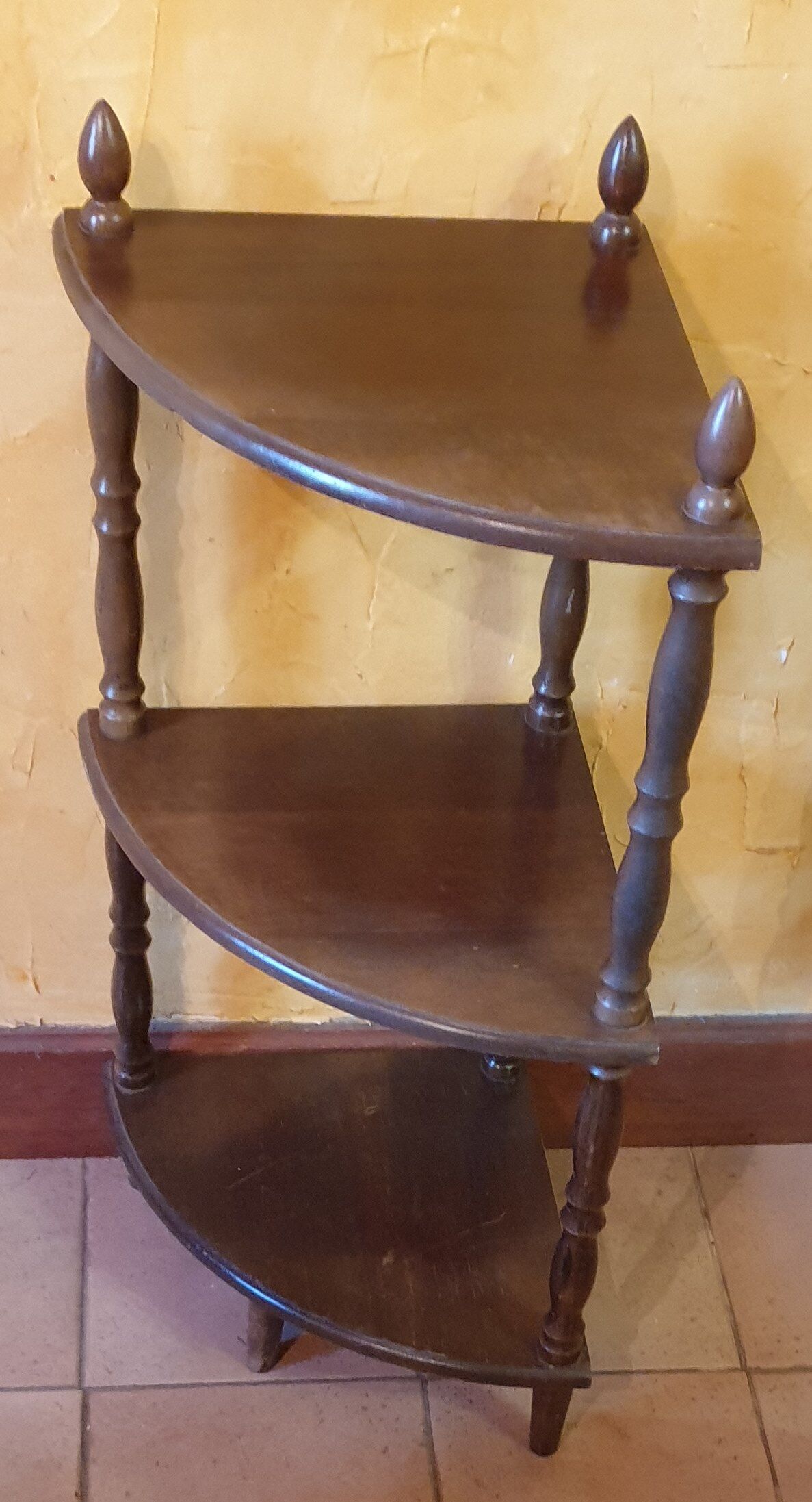 Corner shelf, vintage, wooden