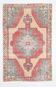 5x7 Vintage Red & Beige Vintage Oushak Small Size Area Rug, 134x218 Cm