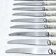 MARTIAL GAUTHIER / GEORGES FLAKENBERG - 12 KNIVES WITH SILVER HANDLES