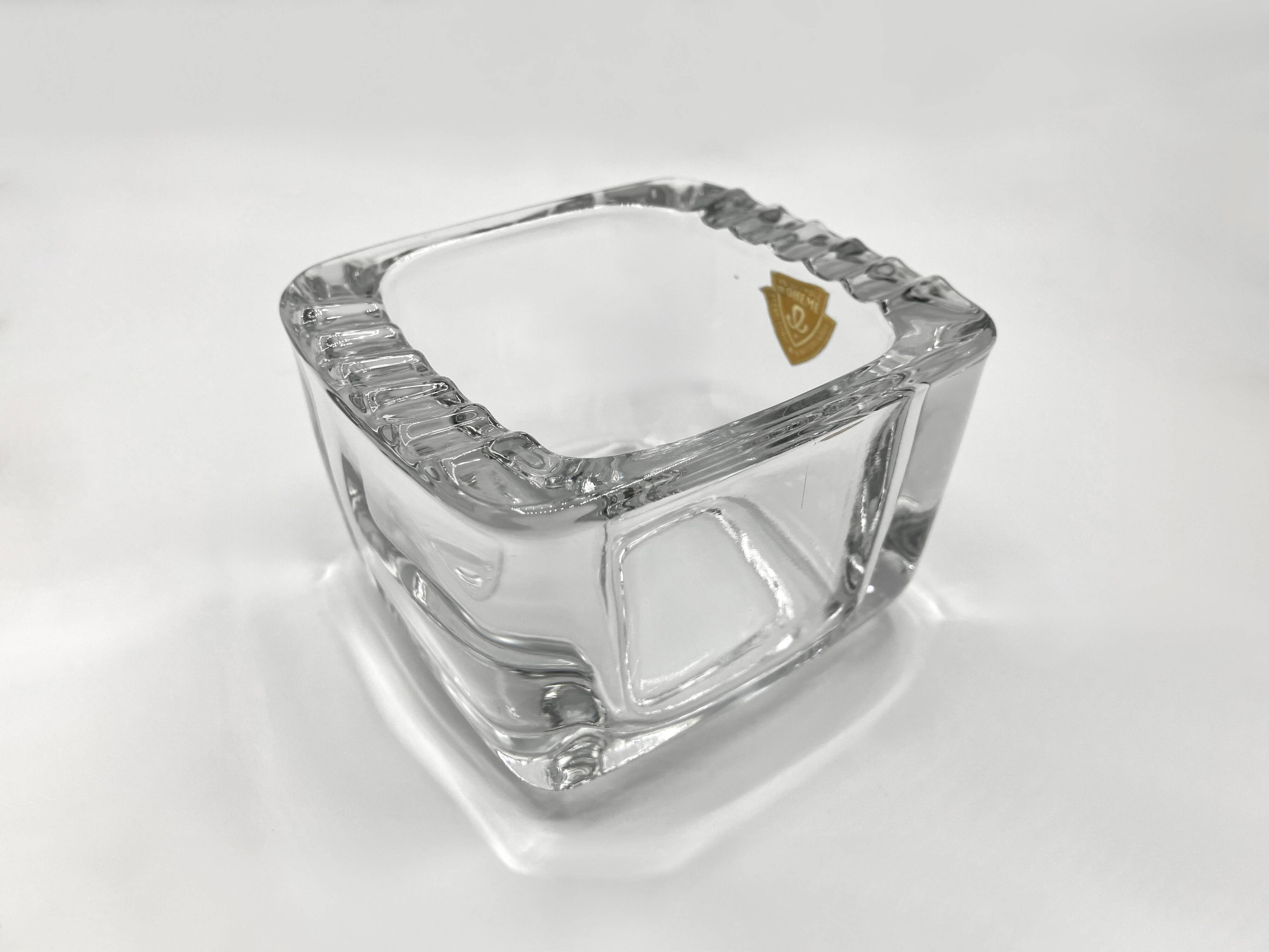 SKLO UNION Ashtray with pestle • 1960 • Czechoslovakia • Pressed glass