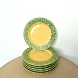 Barbotine frieze dessert plates